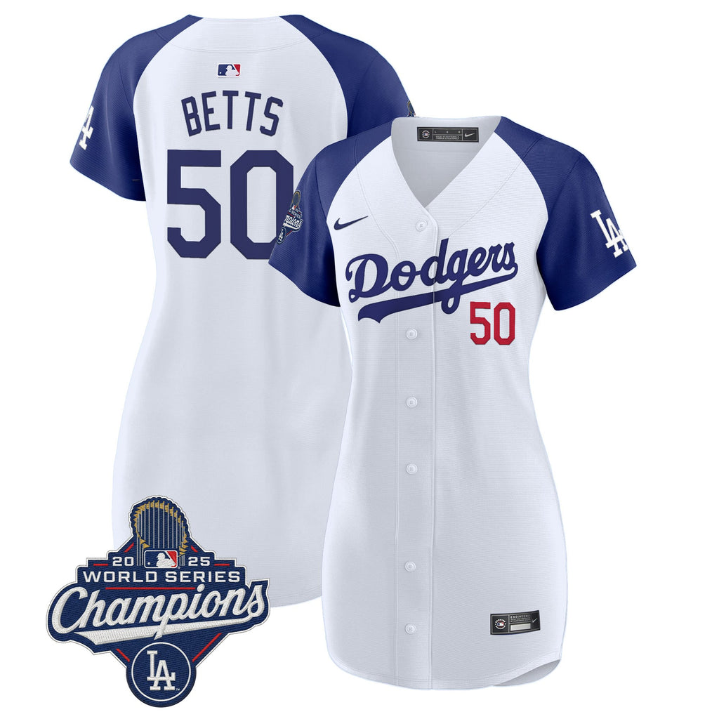 Women's Dodgers 2025 World Series Champions Patch Baseball Dress - All Stitched
