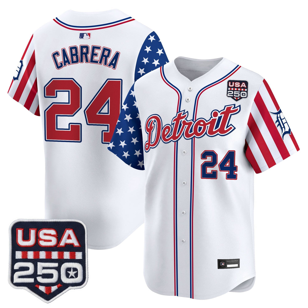 Men's Detroit Tigers "America250 Edition" Vapor Premier Limited Jersey - All Stitched