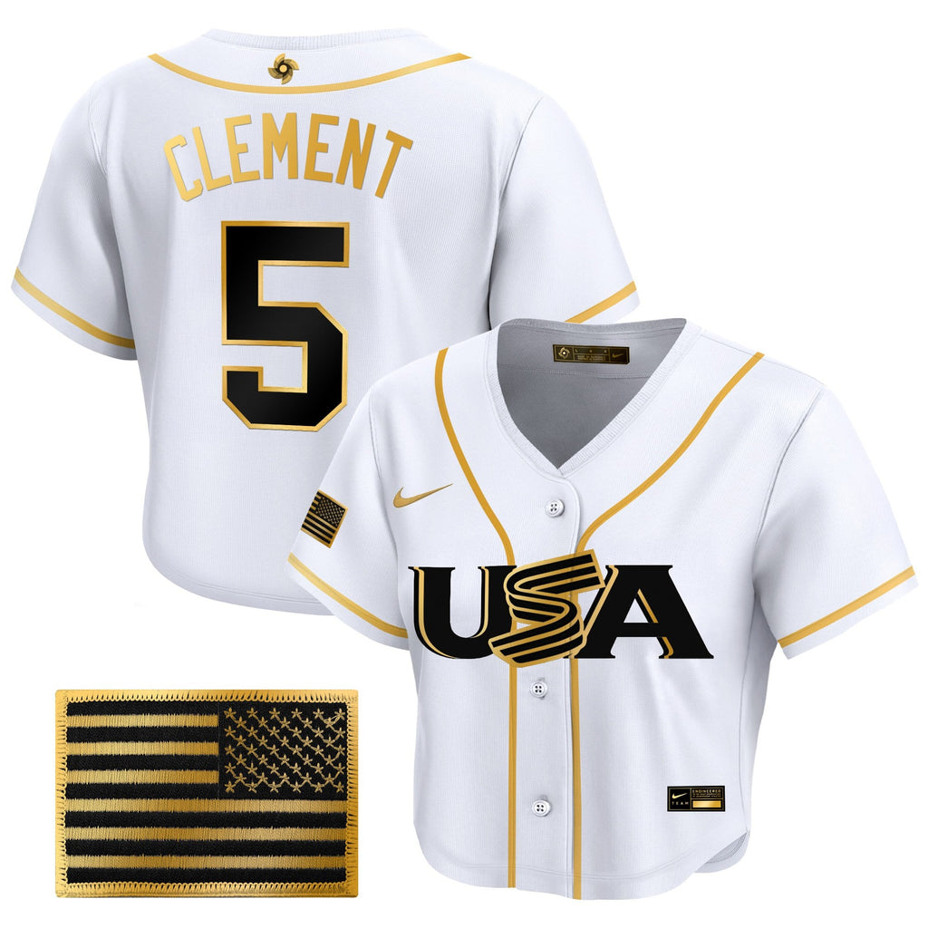 Women's Team USA World Baseball Classic Crop Top Baseball Jersey - All Stitched