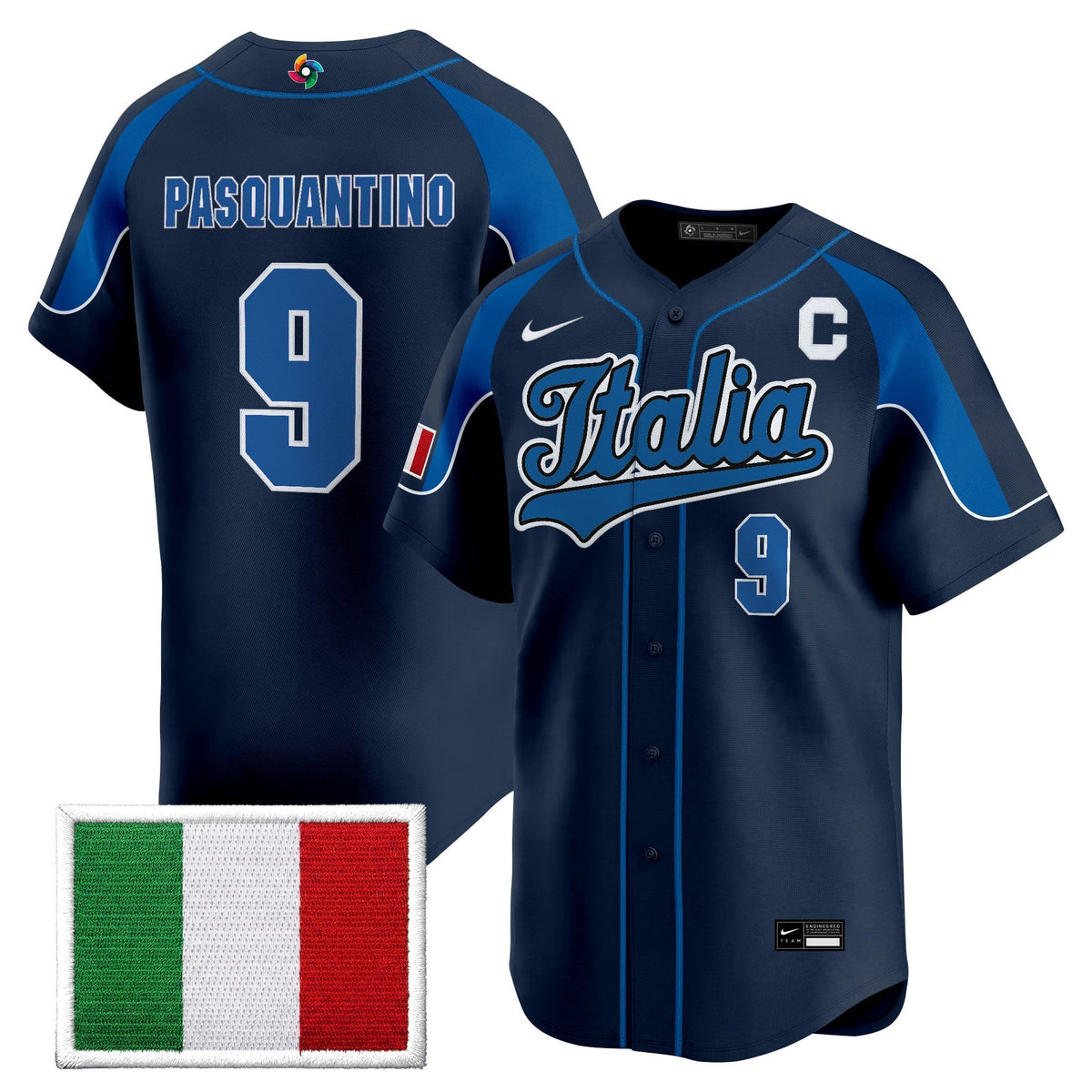 Men's Team Italy 2026 World Baseball Classic Vapor Premier Jersey - All Stitched