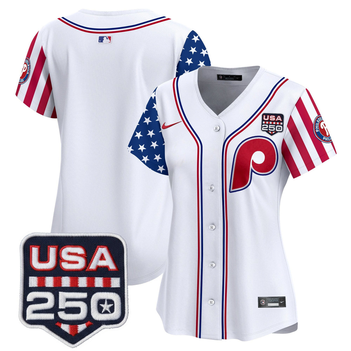 Women's Philadelphia Phillies America250 Edition Vapor Premier Limited Jersey - All Stitched