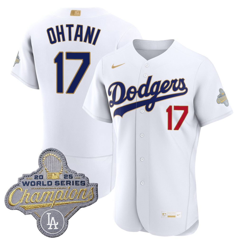 Men's Los Angeles Dodgers "Gold Collection" Premier Elite Jersey - All Stitched