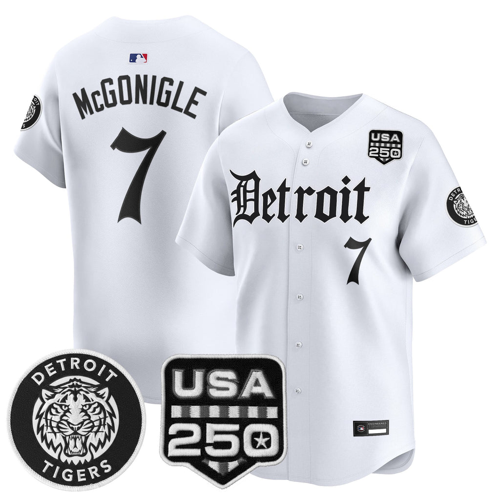 Men's Detroit Tigers ‘Gothic Edition’ Vapor Premier Limited Jersey - All Stitched