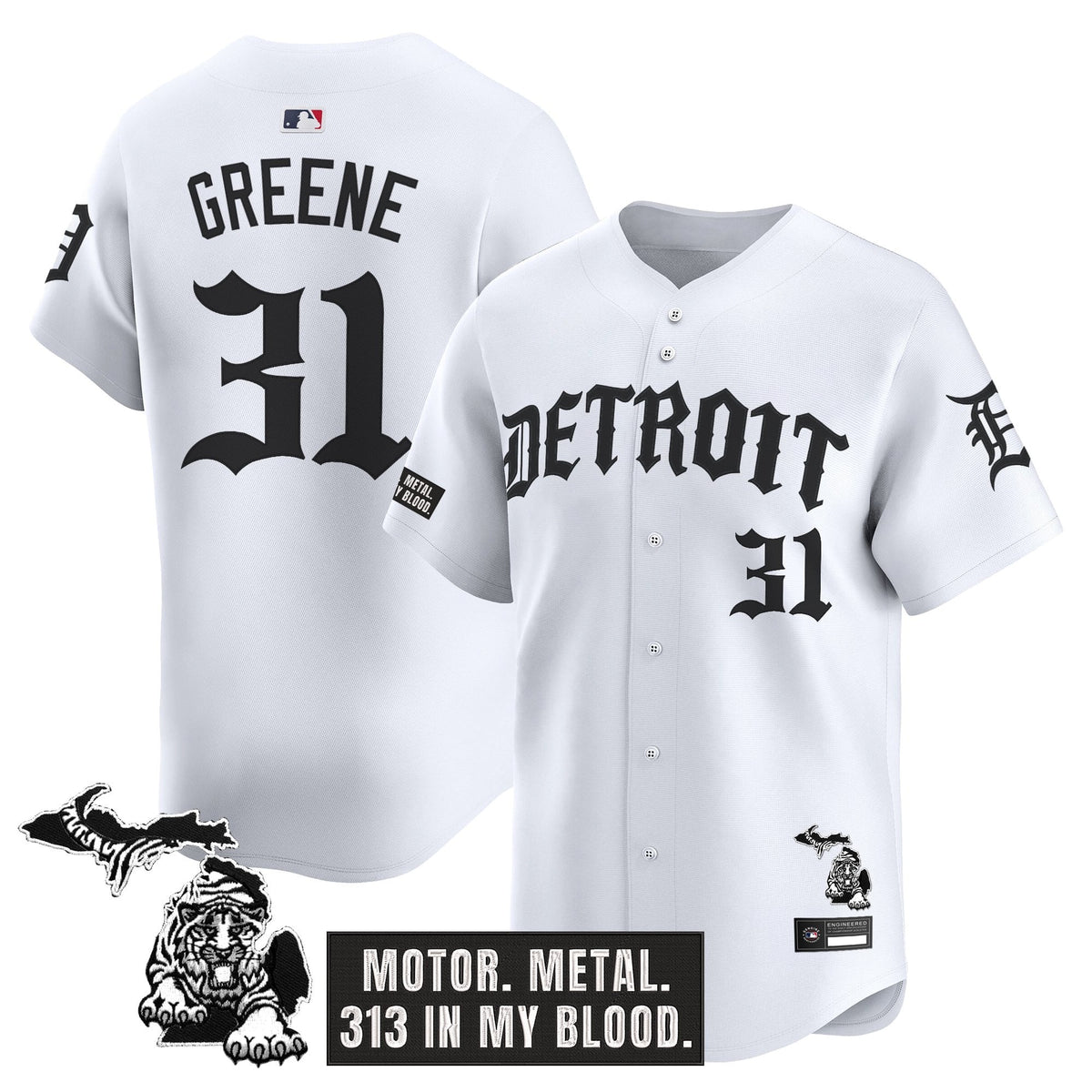 Men's Detroit Tigers 'Old English Edition' Vapor Premier Limited Jersey - All Stitched