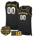 Michigan Wolverines 2026 National Champions Patch Basketball Custom Jersey - All Stitched