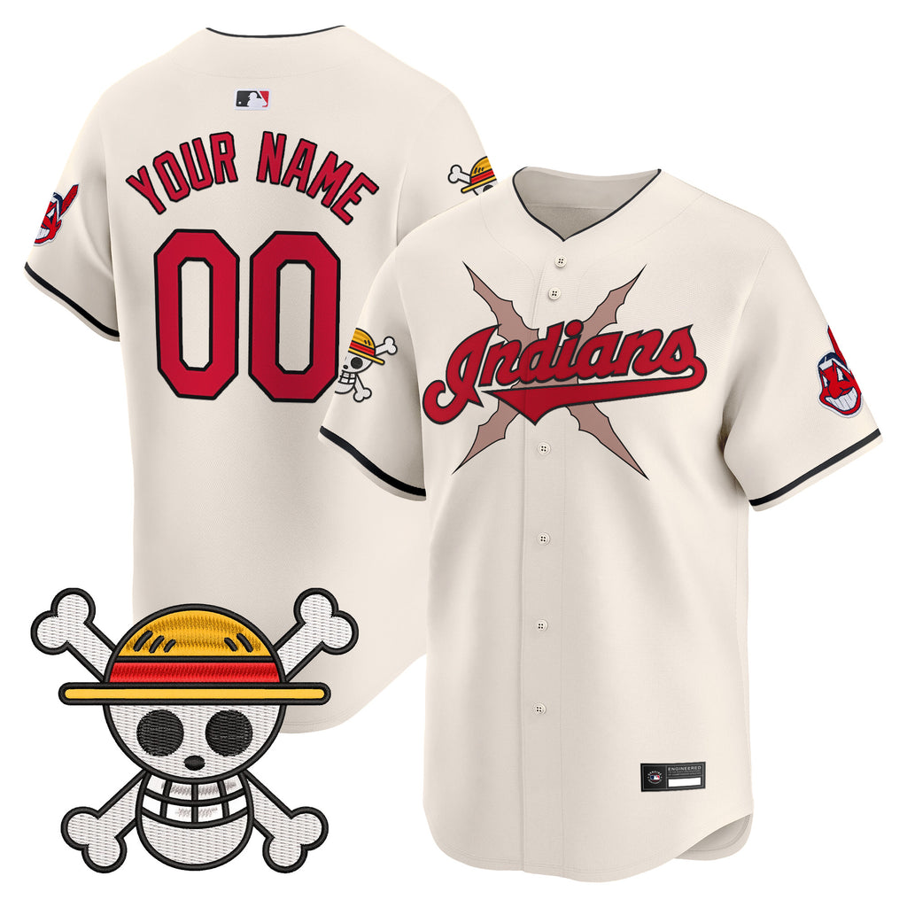 Cleveland Indians x One Piece Vapor Premier Limited Custom Jersey - Stitched