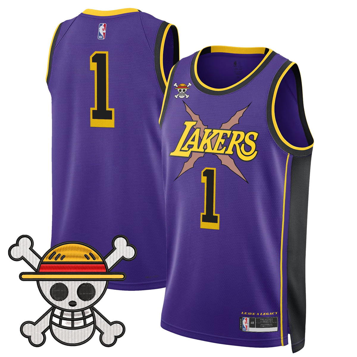 Men's Los Angeles Lakers x One Piece Swingman Jersey - Stitched