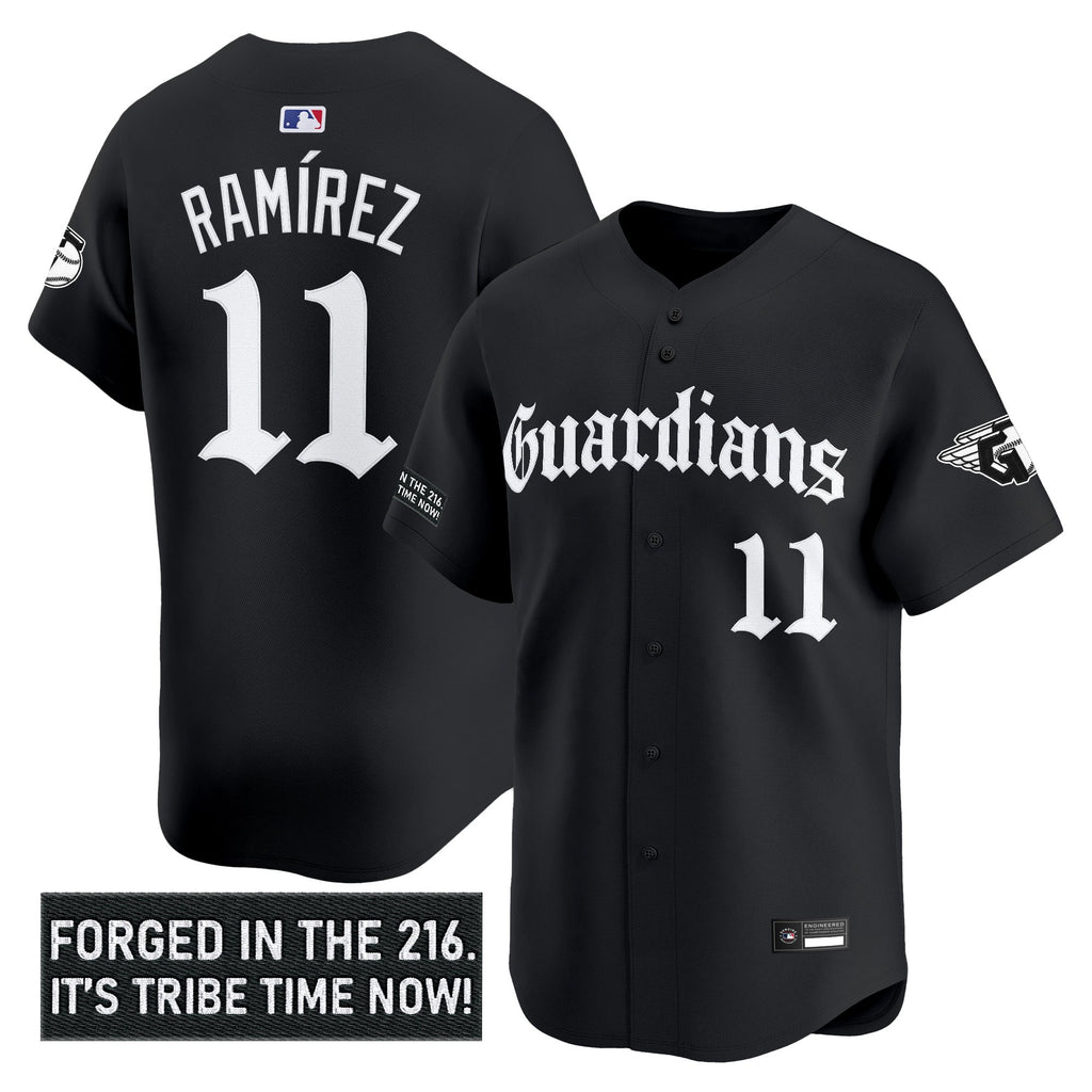Men's Cleveland Guardians 'Gothic Iron Edition' Vapor Premier Limited Jersey - All Stitched