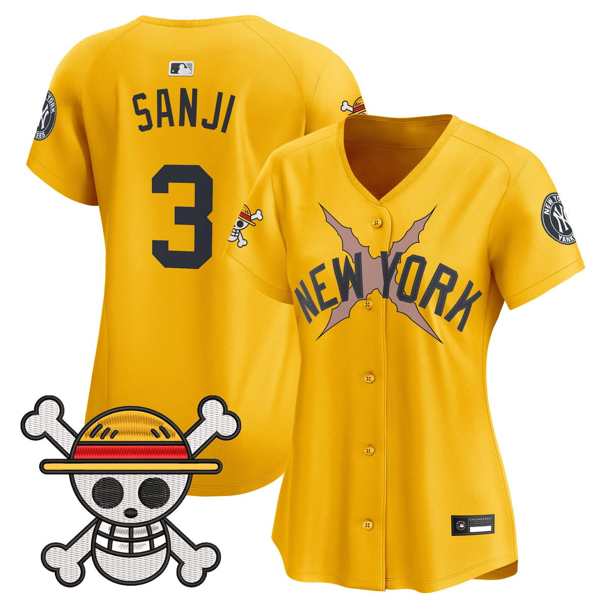 Women's New York Yankees x One Piece Vapor Premier Limited Jersey - Stitched