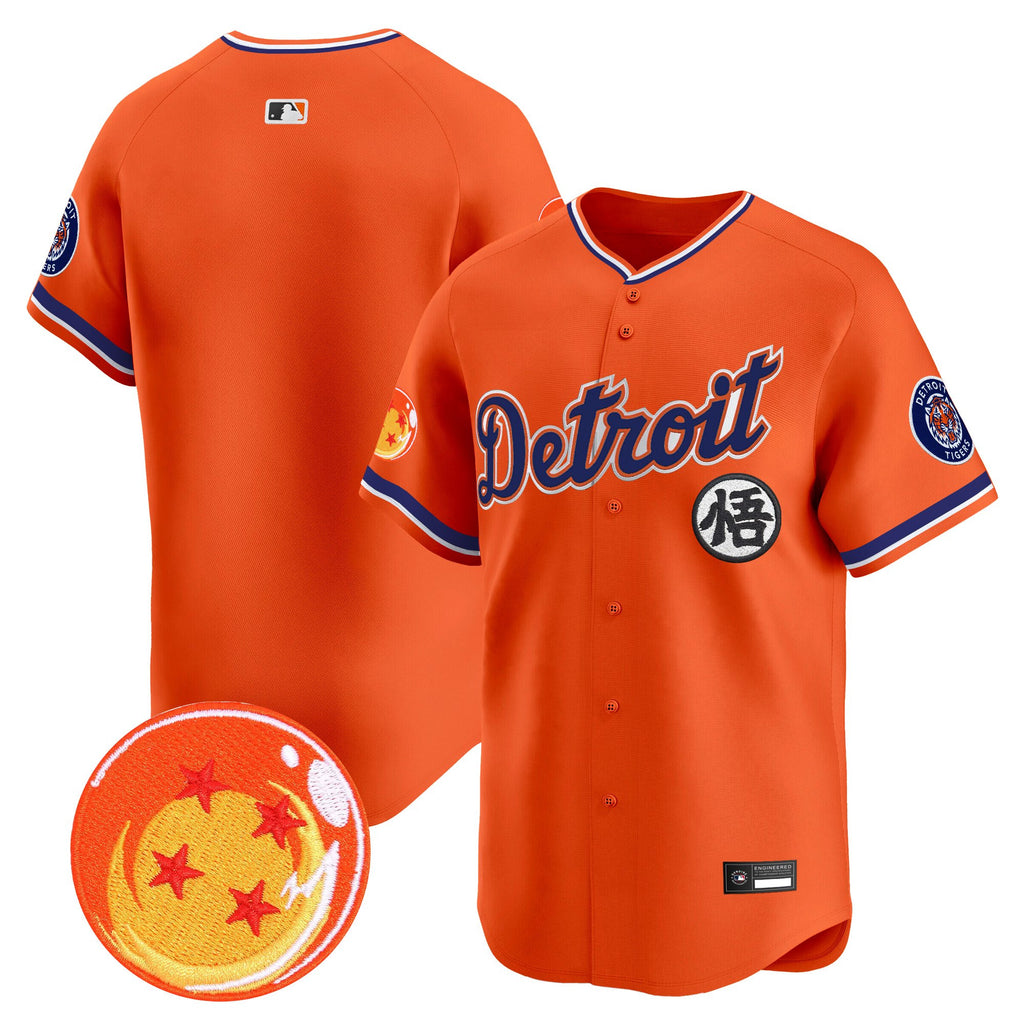 Men's Detroit Tigers x Dragon Ball Vapor Premier Limited Jersey - All Stitched