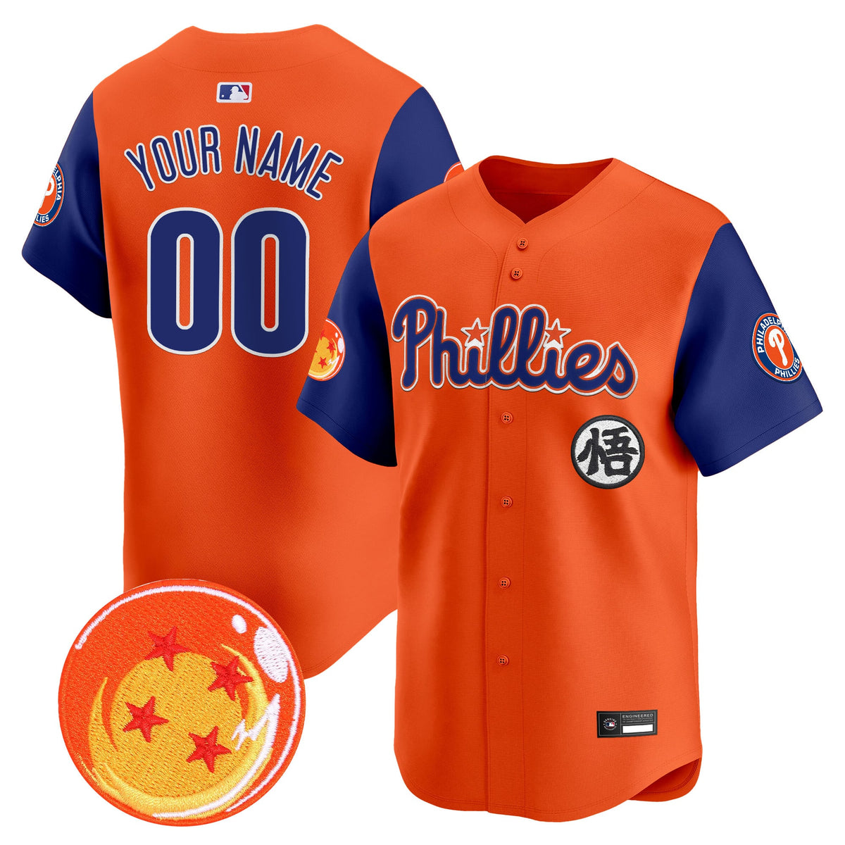Philadelphia Phillies x Dragon Ball Vapor Premier Limited Custom Jersey - All Stitched
