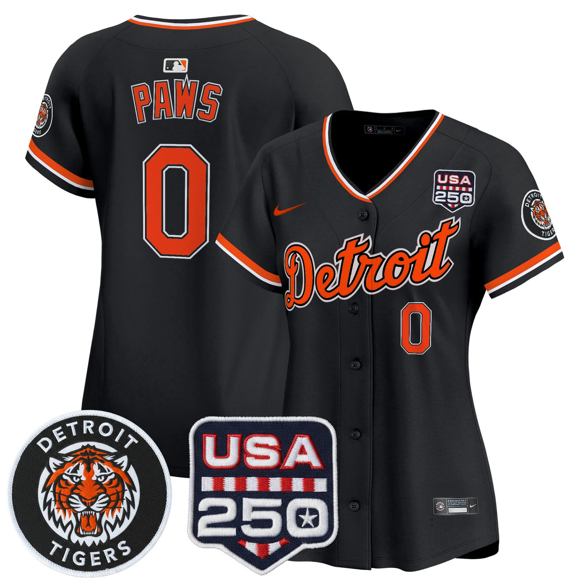 Women's Detroit Tigers 2026 Alternate Vapor Premier Limited Jersey - 250America Patch - All Stitched