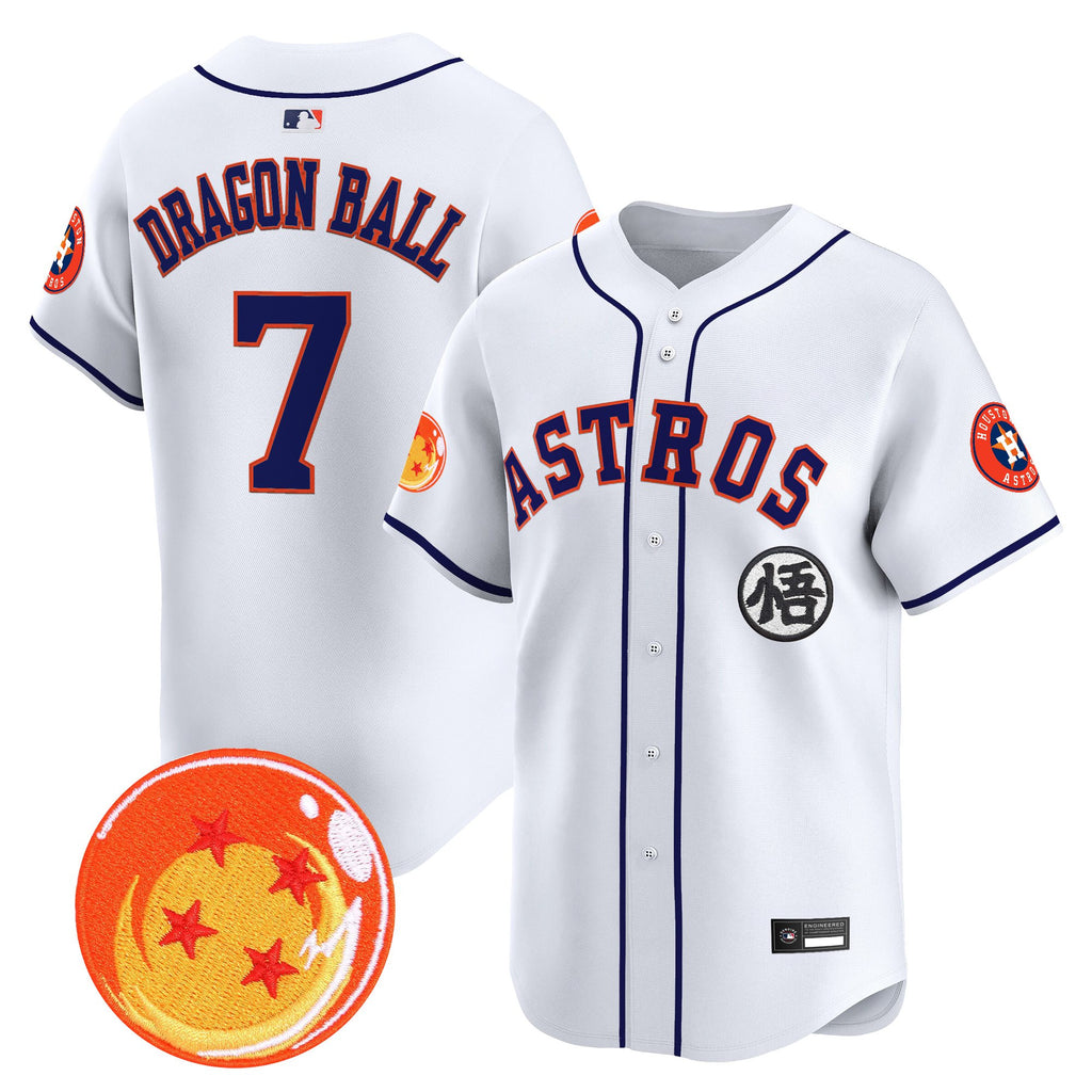 Men's Houston Astros x Dragon Ball Vapor Premier Limited Jersey - All Stitched