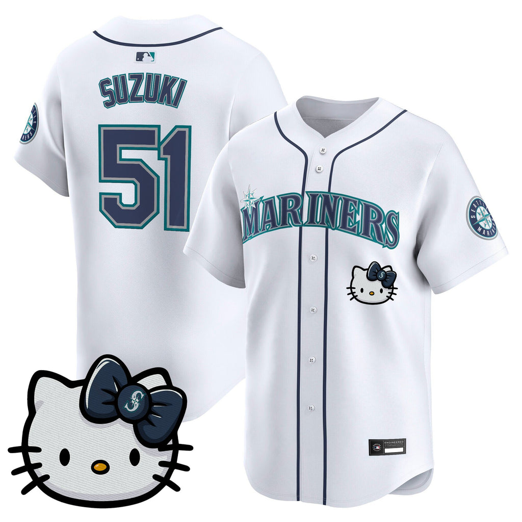 Unisex Seattle Mariners Hello Kitty Vapor Premier Limited Jersey – All Stitched