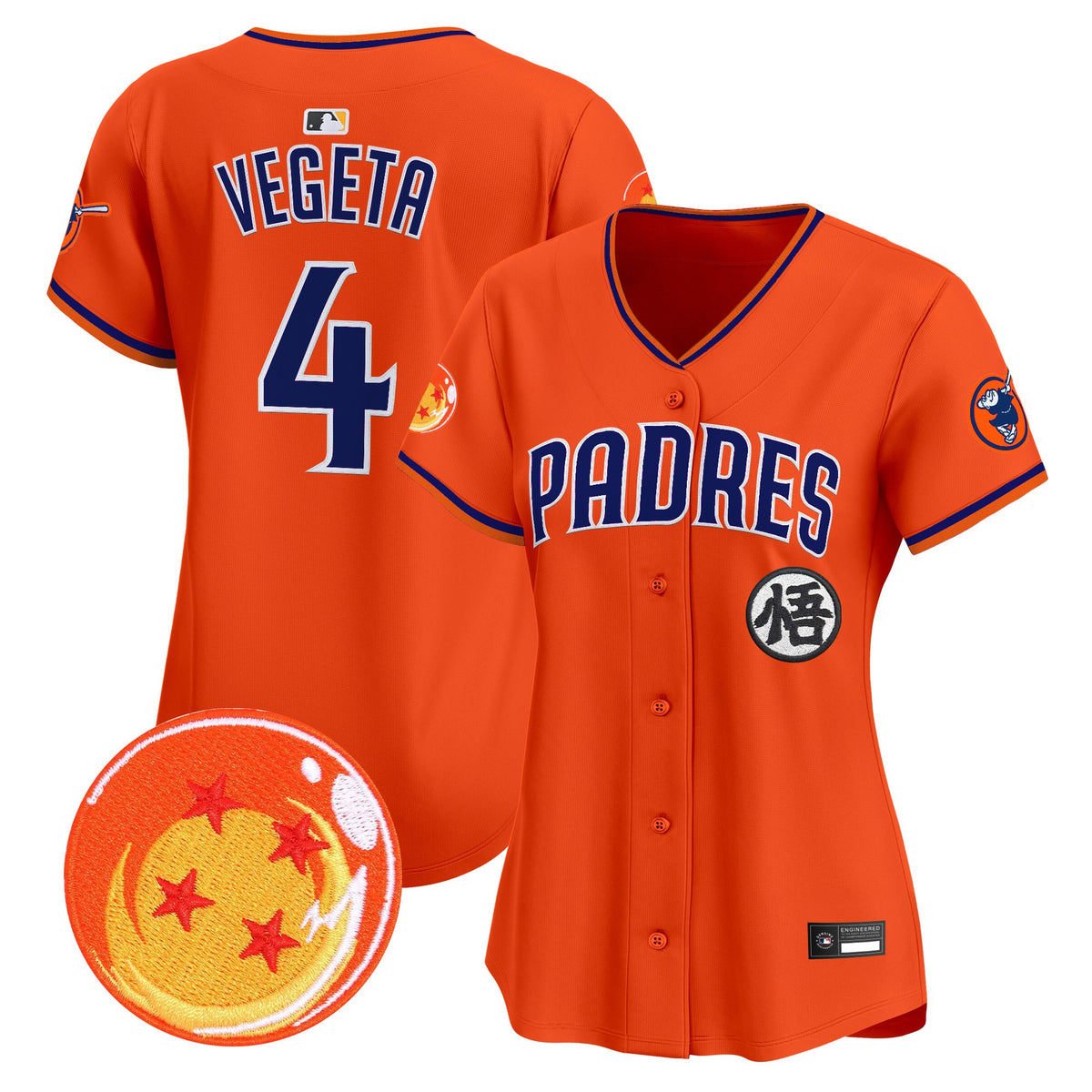 Women's Padres x Dragon Ball Vapor Premier Limited Jersey - All Stitched