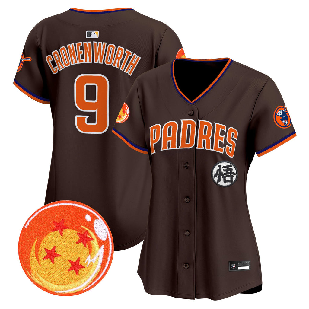 Women's Padres x Dragon Ball Vapor Premier Limited Jersey - All Stitched