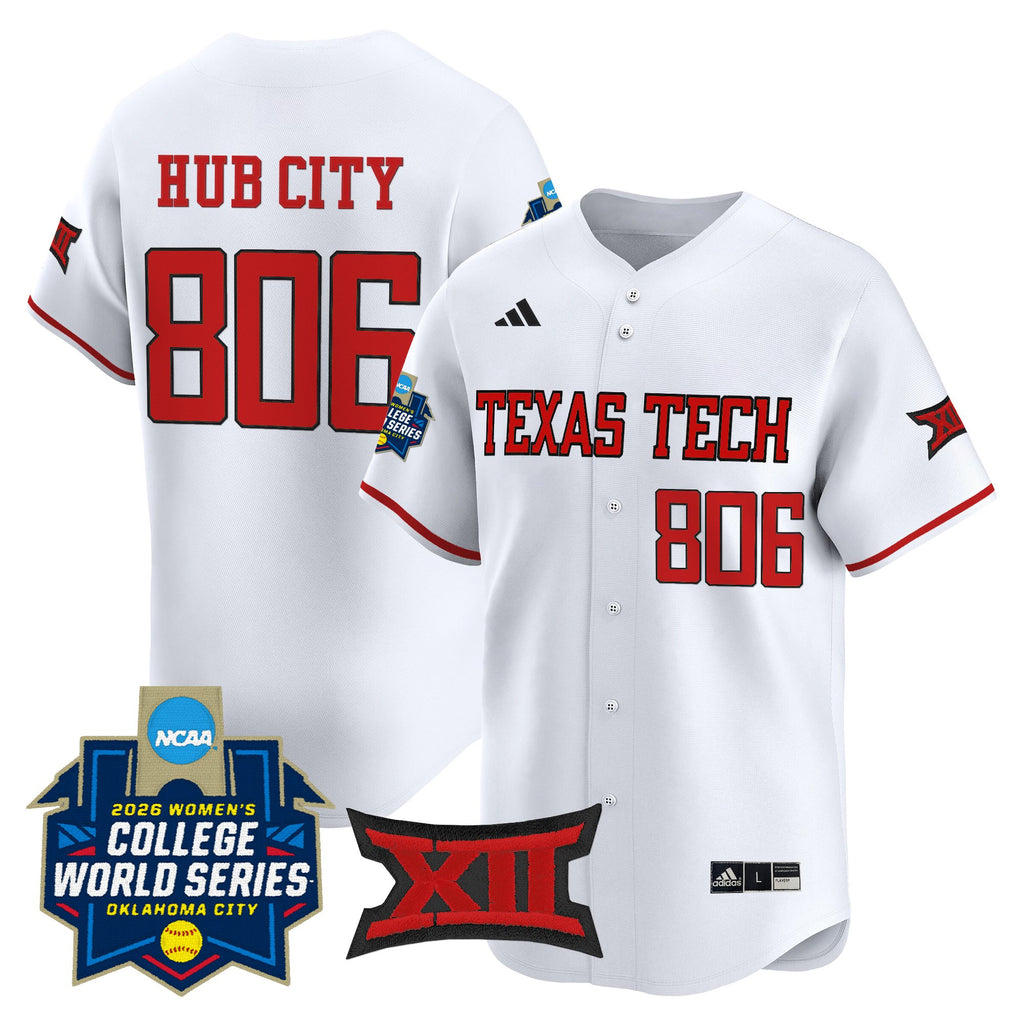 Men's size - Texas Tech Red Raiders Softball 2026 World Series (WCWS) Vapor Premier Limited Jersey - All Stitched