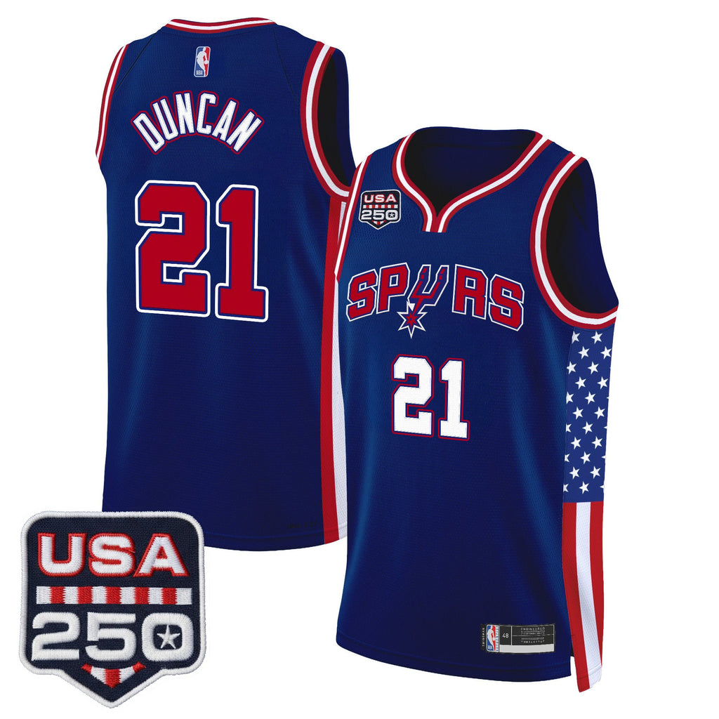 Men's San Antonio Spurs "America 250 Edition" Swingman Jersey - All Stitched