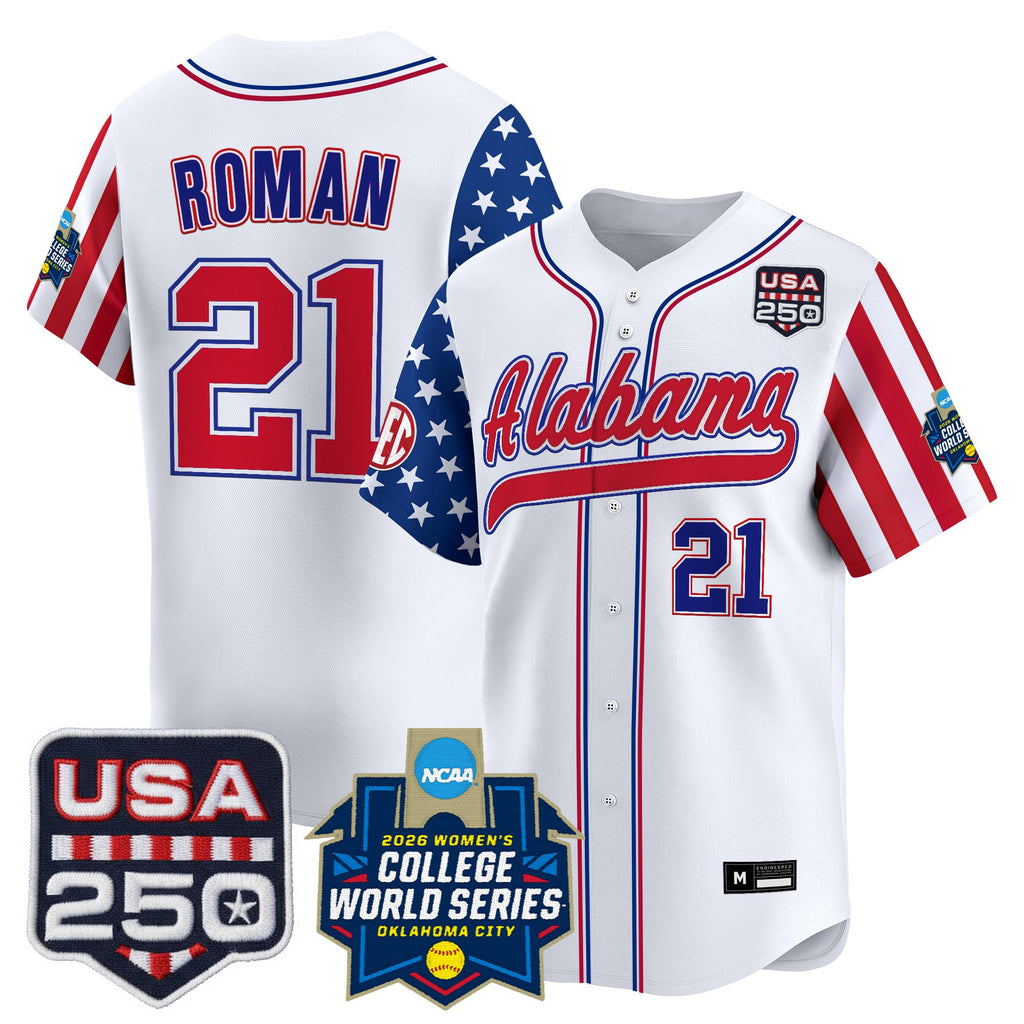 Men's Size - Alabama Softball "America 250 Edition" Vapor Premier Limited Jersey - 2026 World Series (WCWS) - All Stitched