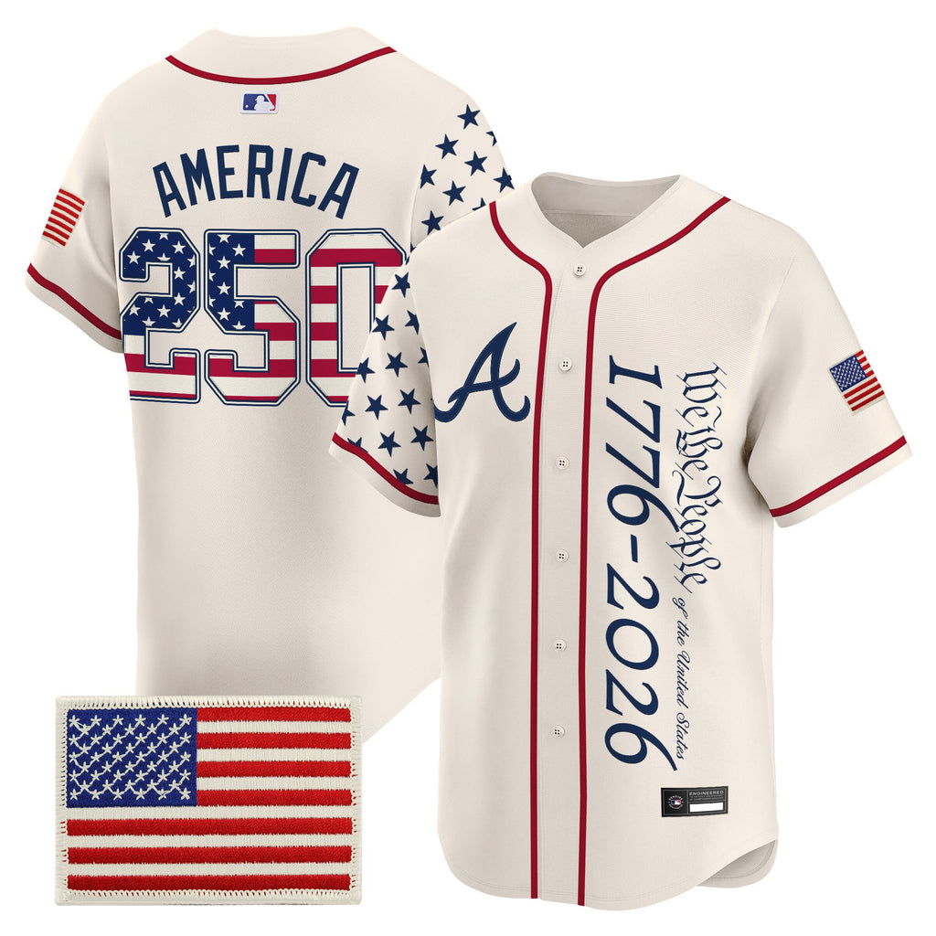 Men's Atlanta Braves "America 250 Edition" Vapor Premier Limited Jersey V2 - Stitched