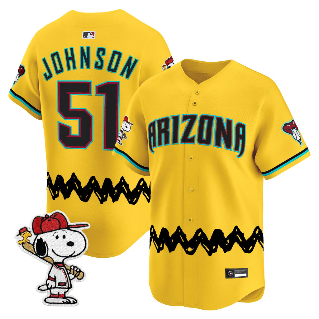 Men's Diamondbacks x Peanuts Vapor Premier Limited Jersey - Stitched