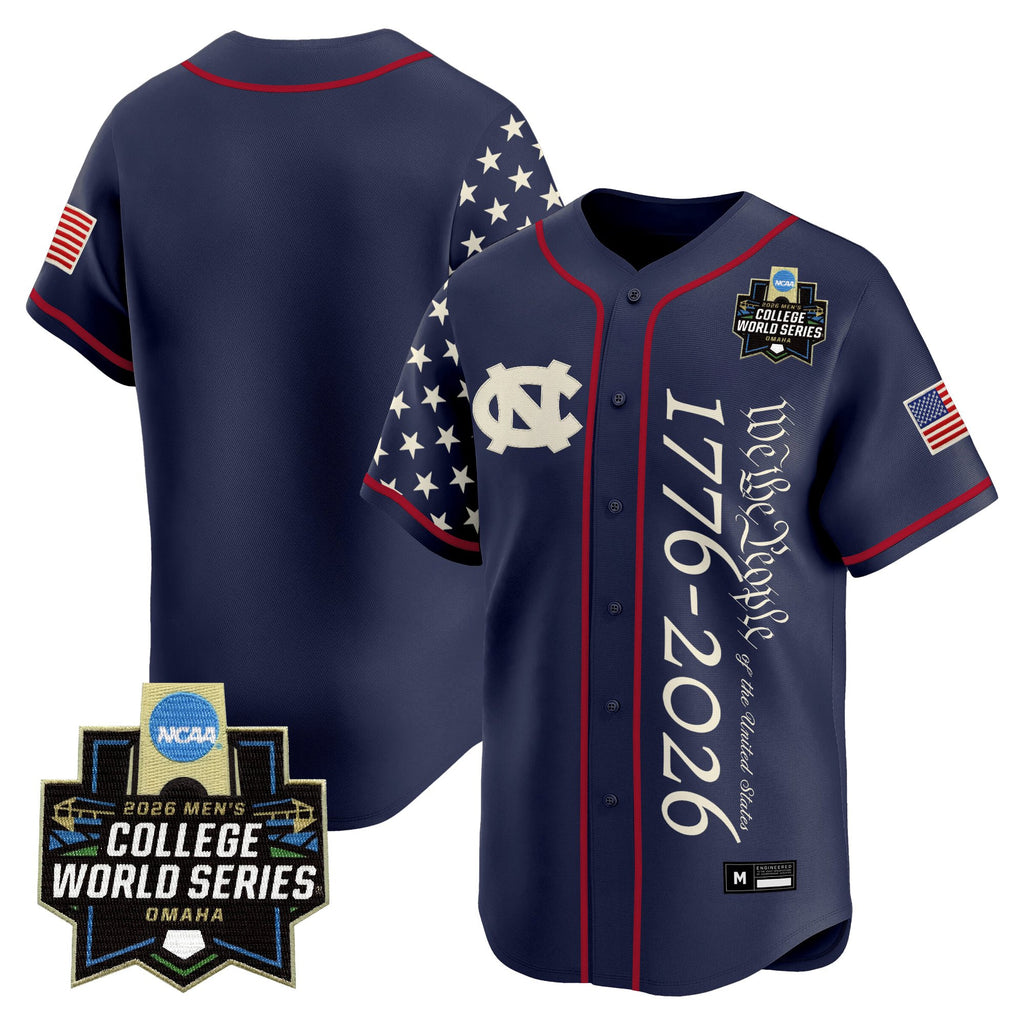 Men's North Carolina Tar Heels 2026 World Series "America 250 Edition" Vapor Premier Limited Jersey V2 - All Stitched