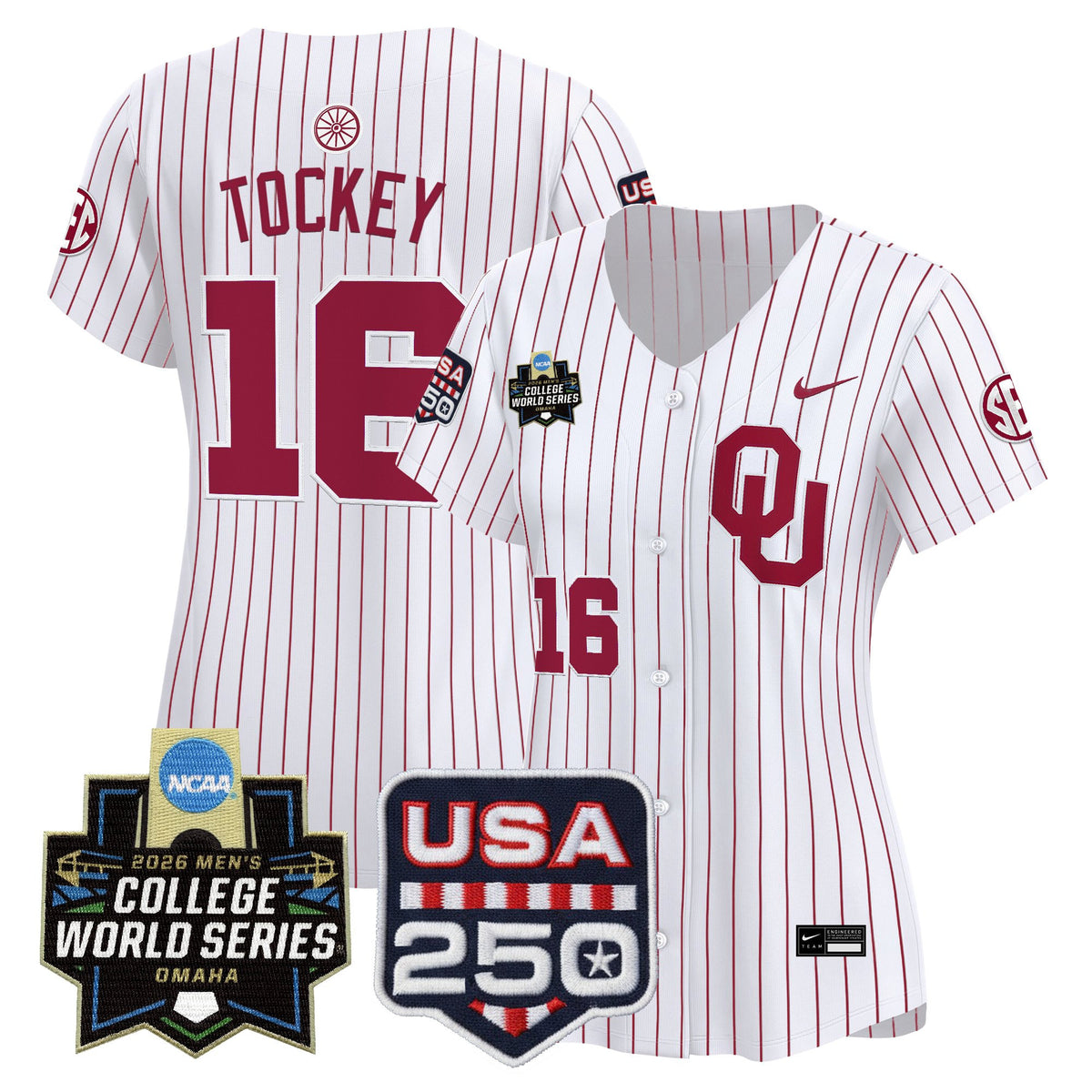 Women's Oklahoma Sooners 2026 World Series Vapor Premier Limited Jersey - 250 America Patch - All Stitched