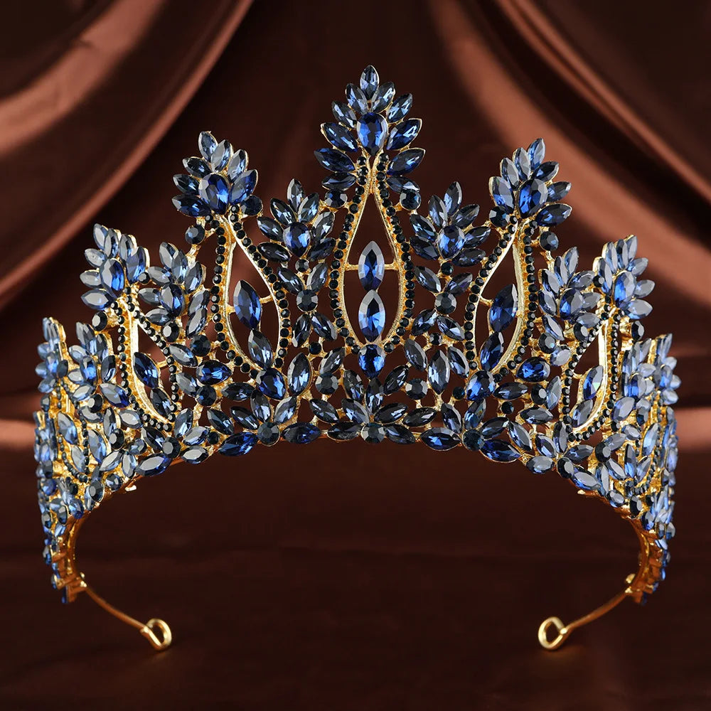 Baroque Crystal Diadem Women Queen Princess Bridal Tiaras Crown For Pageant Miss Wedding Crown Hair Jewelry Prom Gifts